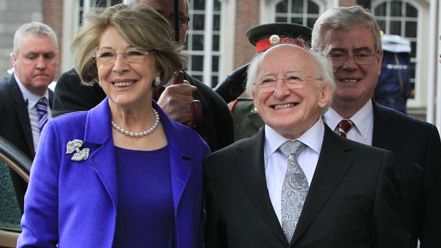 New president Michael D Higgins has a new home at the &Aacute;ras