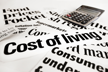Cost of living fell by 0.5% last month
