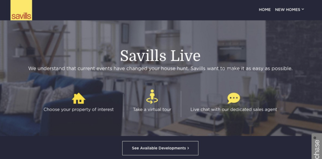 Savills Live enables potential buyers to view and purchase property online