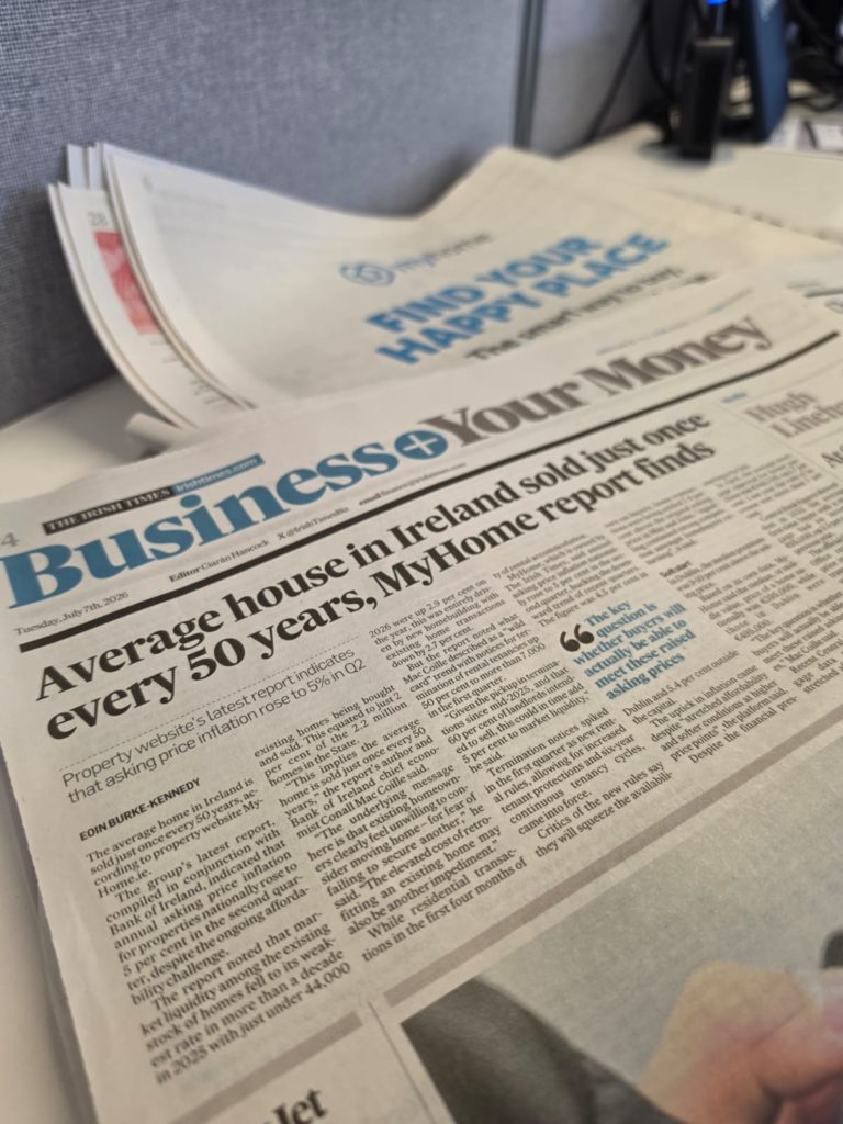 Media coverage of MyHome Property Report Q2 2026