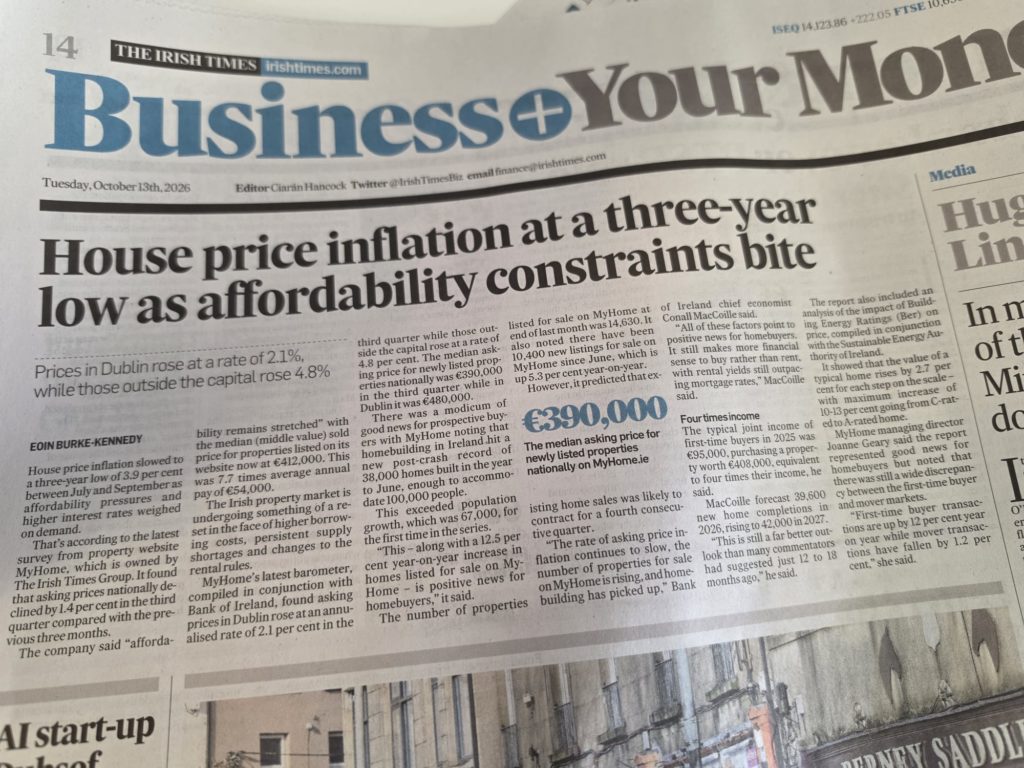 MyHome Property Report Q3 2026 media coverage