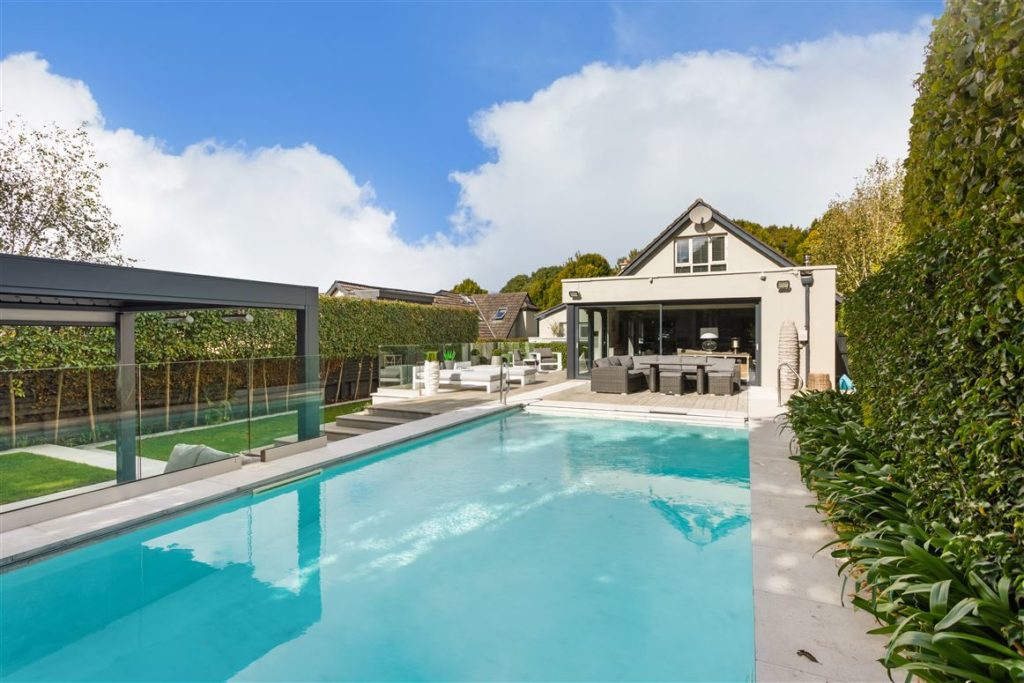 An outdoor pool that will warm your heart